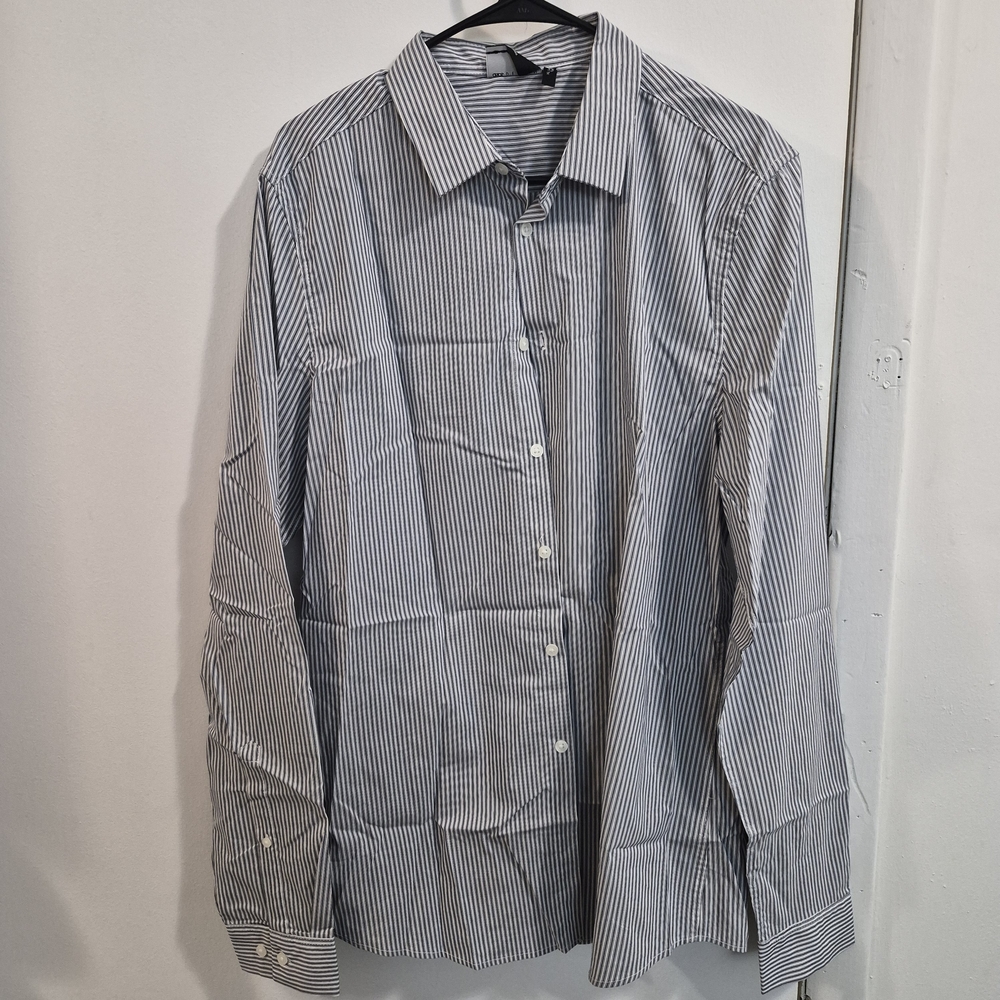 Like New ASOS Design XL Long Tall XLT Striped Men's Long Sleeves Shirt